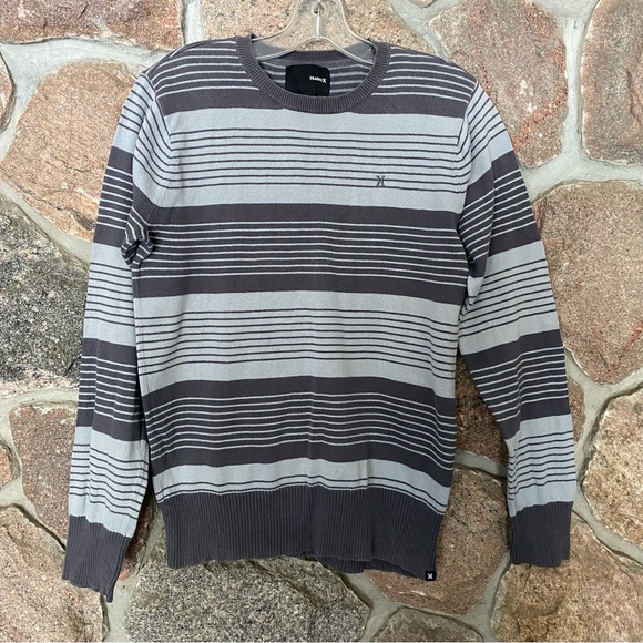 Hurley Mens 100% cotton striped sweater - Picture 1 of 4